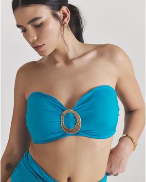 MAGISCULPT Bandeau Hardware Bikini Top - Blue