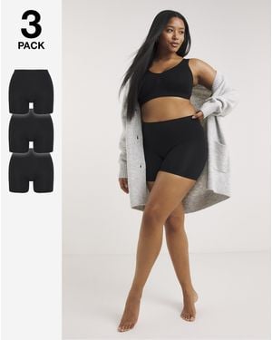 Pretty Secrets 3 Pack Seamless Comfort Shorts - Black