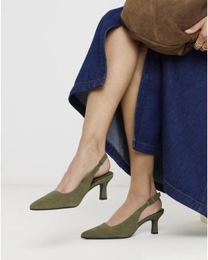 JD Williams Pointed Toe Slingback Heels Ex Wide - Blue