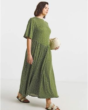 Simply Be Supersoft Maxi Dress - Green