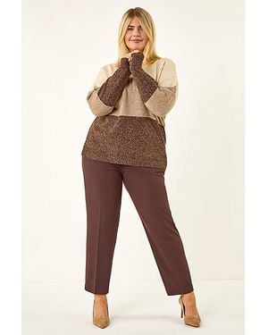 Roman Curve Straight Leg Trouser - Natural