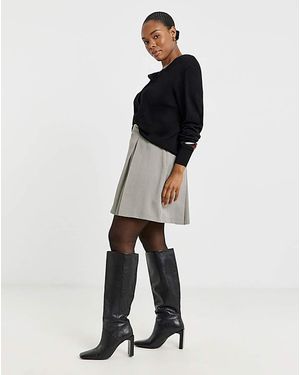 Simply Be Pleated Brushed Mini Skirt - Multicolour