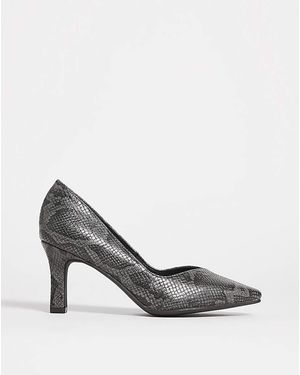 JD Williams Heeled Court Shoe E Fit - White