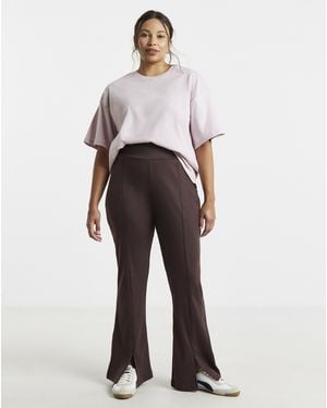 PUMA Her Rib Flared Leggings - Brown
