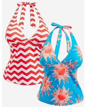 Simply Be 2 Pack Tankini Tops - Blue