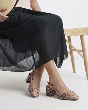 JD Williams Heeled Slingback With Buckle Trim Wide - Black