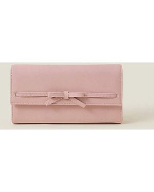 Accessorize Bow Clutch Bag - Pink