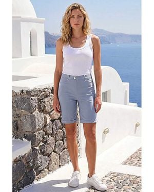 Roman Roman Turn Up Stretch Shorts - Blue