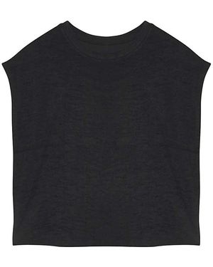 Simply Be Towelling Beach Top - Black