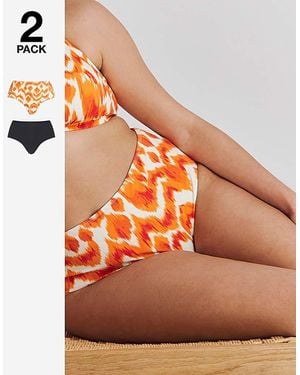 JD Williams Value 2 Pack Bikini Briefs - Orange