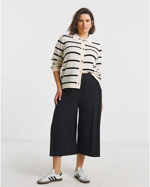 Simply Be V/E Wide Leg Culottes - White