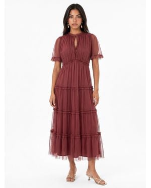 Anaya with love Anaya Frilled Midaxi Dress - Red