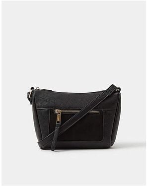 Accessorize Double Zip Crossbody Bag - White