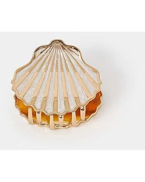 Accessorize Metal Resin Shell Claw Clip - Metallic