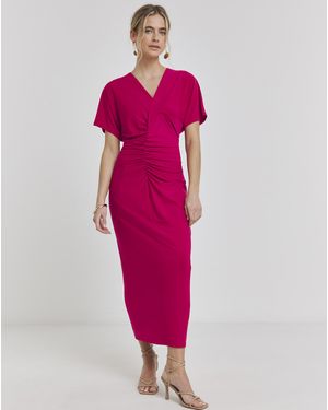 Joanna Hope Ruched Front Jersey Dress - Pink