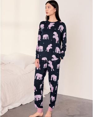 Chelsea Peers Long Sleeve Pj Set - Blue