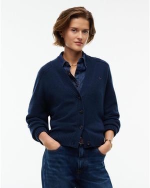 Tommy Hilfiger Soft Wool Cardigan - Blue