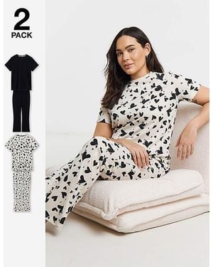 Pretty Secrets 2 Pack Pyjama Set - Multicolour