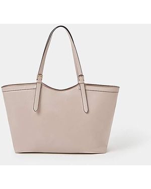 Accessorize Large Buckle Tote Bag - Natural