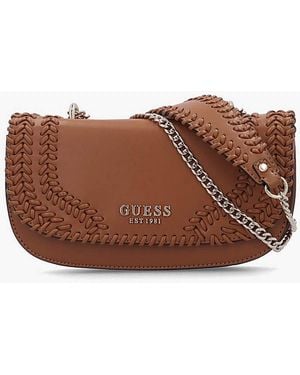 Guess Tatum Convertible Cross-Body Bag - Brown