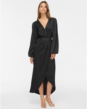 Vila Ravenna V-Neck Wrap Dress - Black