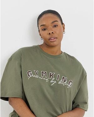 Gym King Powered By Belief T-Shirt - Green