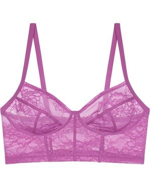 Triumph Smart Deco Longline Bra - Purple