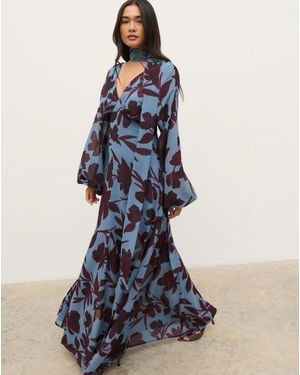 Pretty Lavish Petula Floral Maxi Dress - Blue