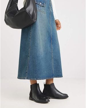 JD Williams Classic Mixed Material Ankle Boot E - Blue