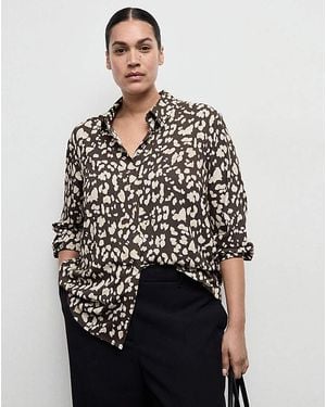 Mango Animal Print Shirt - Black