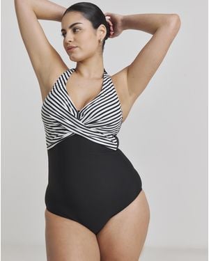 Figleaves Tailor Halter Swimsuit - Black