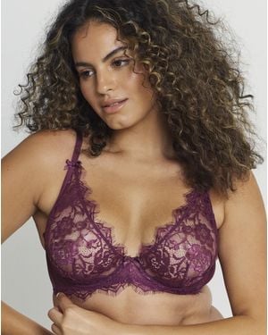 Figleaves Pulse Underwired Plunge Bra - Purple