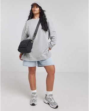 Simply Be Side Split Sweatshirt Tunic - Grey