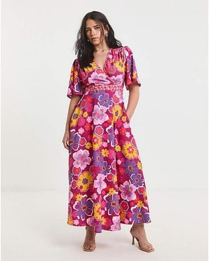 Twisted Wunder Joni Floral Dress - Red