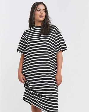 Simply Be Cotton Jersey Midi T-Shirt Dress - Multicolour