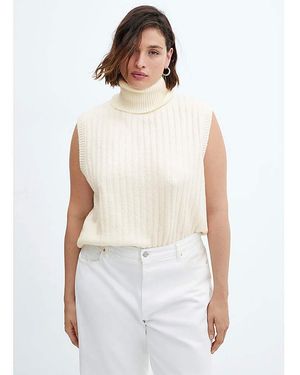 Mango Sleeveless Taldorin Jumper - White