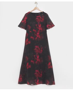 Joanna Hope Crinkle Column Dress - Red