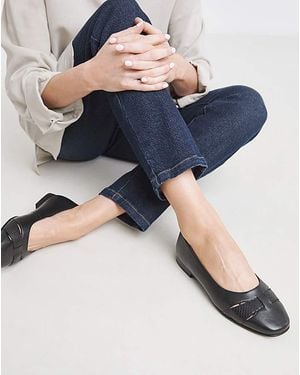 Heavenly Soles Cut Out Detail Ballerina Ex Wide - Blue