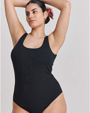 Chelsea Peers Jacquard Shell Swimsuit - Black