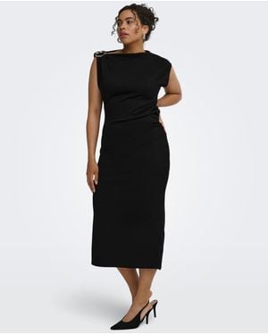 ONLY Buckle Midaxi Dress - Black