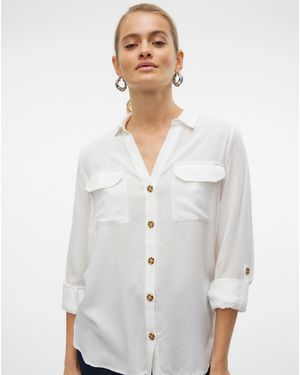 Vero Moda Button Down Shirt - Grey