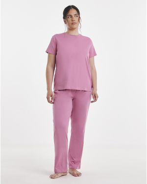 Pretty Secrets Back To Basics Pj Set - Pink