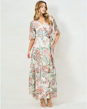 Hope & Ivy Blanche Maxi Wrap Dress - White
