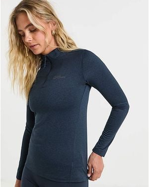 Jack Wolfskin Sky Thermal Half Zip Top - Blue