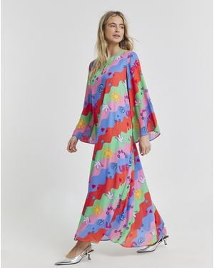 Twisted Wunder Chiffon Maxi Dress - White