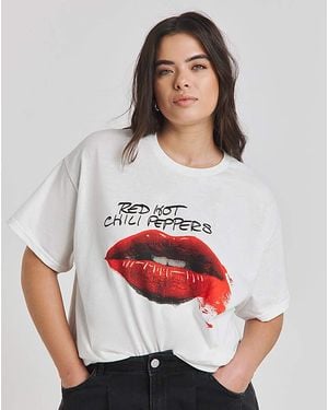 Simply Be Hot Chilli Peppers License T-Shirt - Red