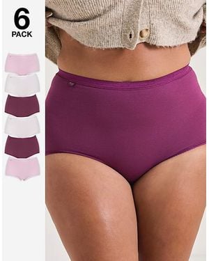 Sloggi 6Pk Basic Maxi Briefs - Purple