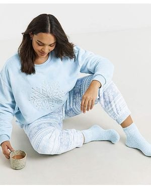 Pretty Secrets Pj Set & Fluffy Socks - Blue