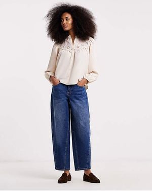 Simply Be Cropped Tapered Jeans - Blue