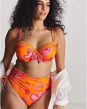 Figleaves Foldover Bikini Bottoms - Orange